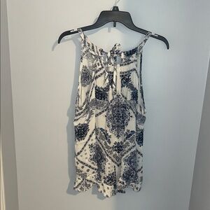 Maurices Navy and White Tank Top